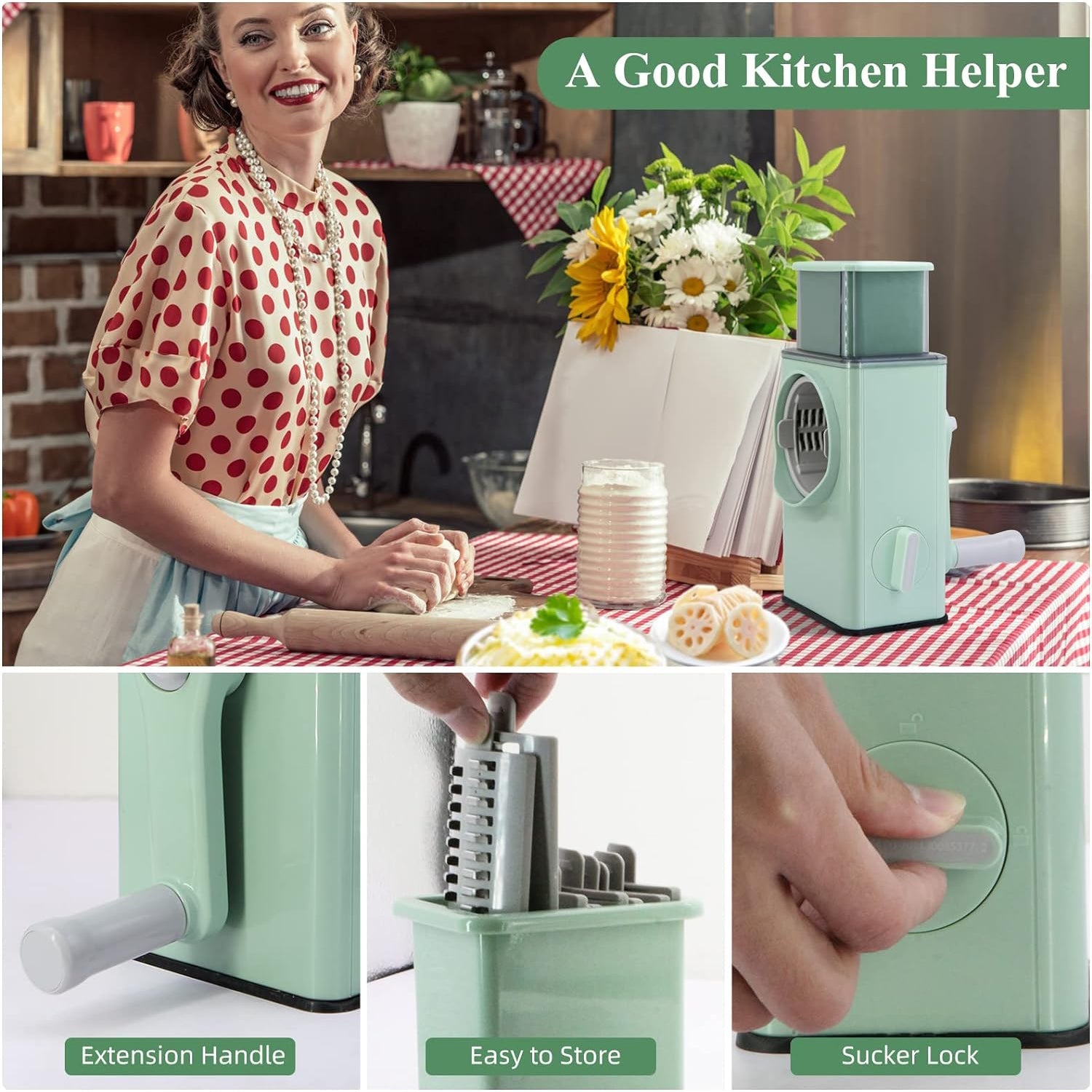 5775 Stainless Steel Vegetable Chopper, Veg Chopper and Dicer with 6 Blades & Brush Kitchen Multifunctional Mandoline Vegetable Slicer for Veggies, Onion, Garlic, Potatoes Fruits, Cookie, Oreo Vegetable Cutter Stable Suction Base for Home Kitchen 5775 Stainless Steel Vegetable Chopper, Veg Chopper and Dicer with 6 Blades & Brush Kitchen Multifunctional Mandoline Vegetable Slicer for Veggies, Onion, Garlic, Potatoes Fruits, Cookie, Oreo Vegetable Cutter Stable Suction Base for Home Kitchen